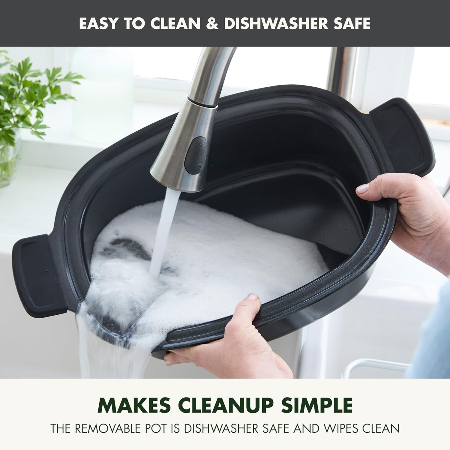 GreenPan Elite 8-in-1 Programmable 6QT Electric Slow Cooker with PFAS-Free Ceramic Nonstick Coating, Graphite