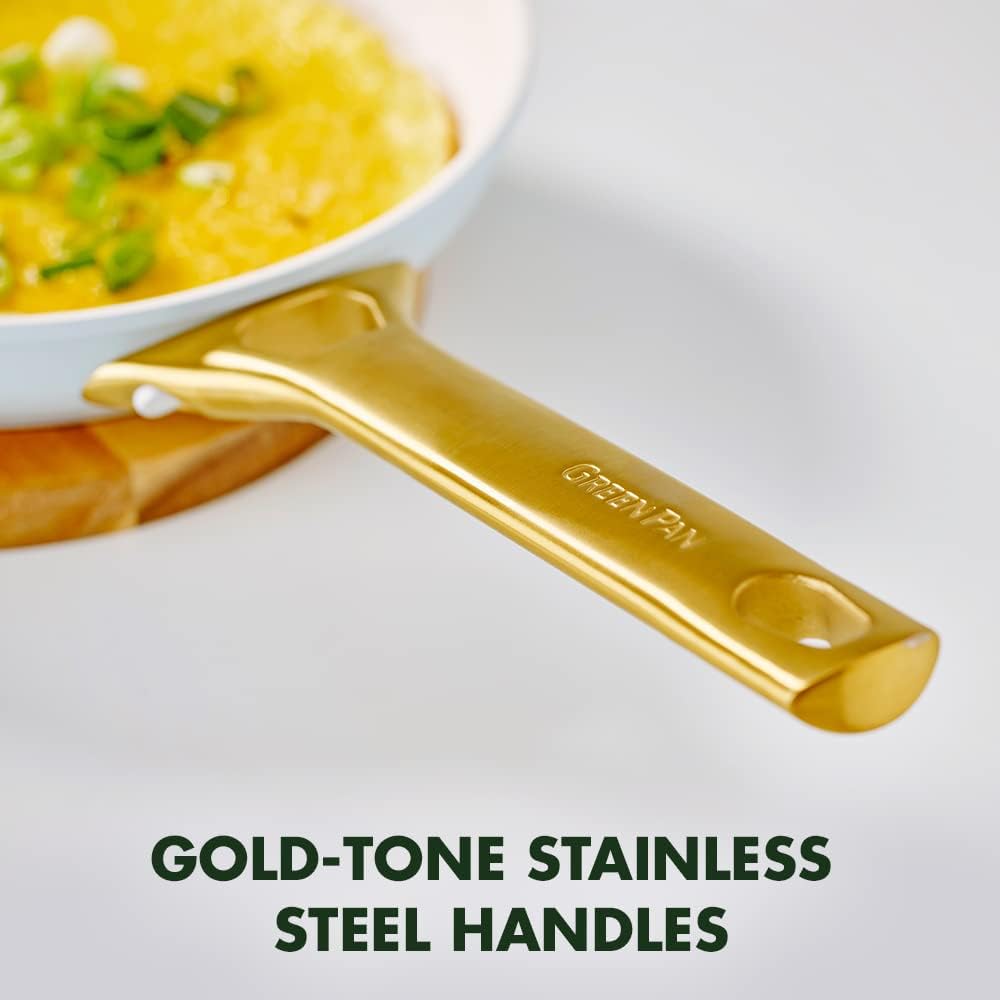 GreenPan Reserve 10-Piece Cookware Set, Hard Anodized Ceramic Nonstick Pots & Pans, PFAS-Free, Dishwasher Safe - Light Blue Color