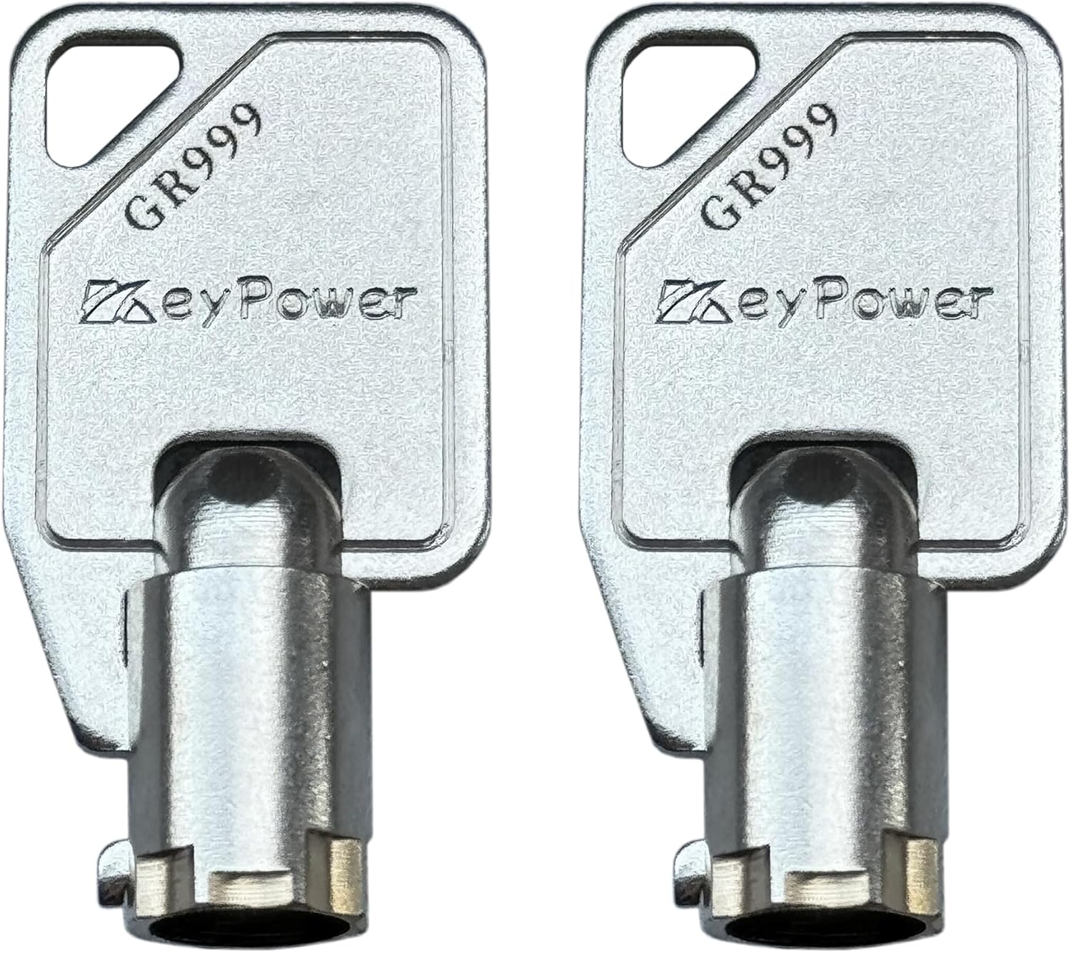 Greenwald Commercial Washer Tubular Key Set - Compatible with Maytag, Whirlpool, Speed Queen, ESD Locks - KeyPower Keys GR999 (2 Keys)