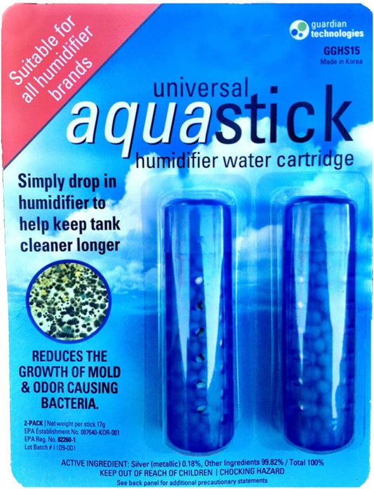 Guardian Technologies  Antimicrobial Humidifier Treatment Aquastick - 2 Count - Fits All Brands - Reduces Odors