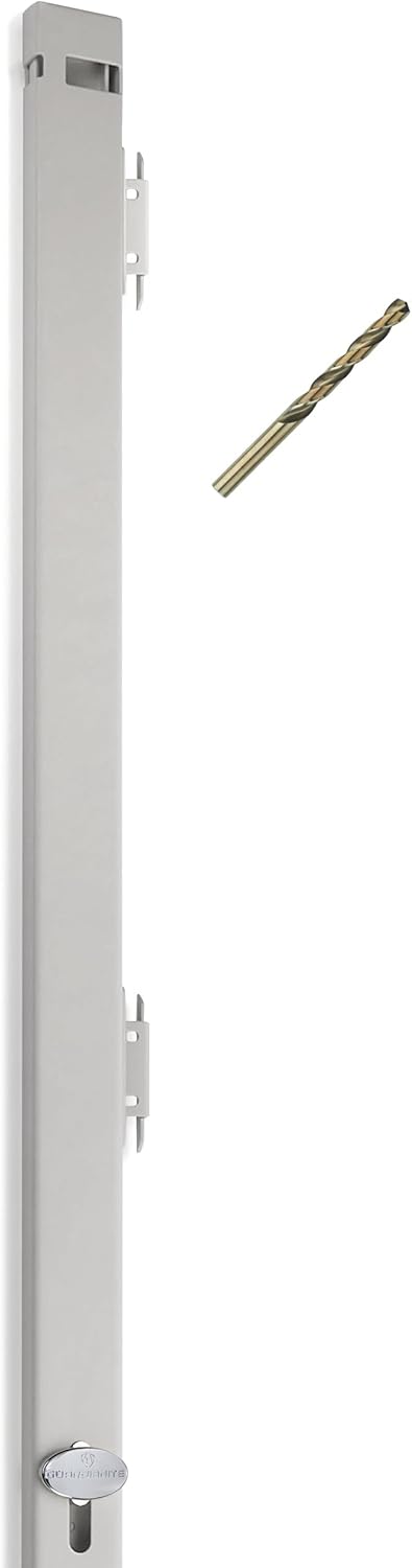 Guardianite 4 Drawer File Cabinet Locking Bar with Cobalt Drill Bit - Beige Color