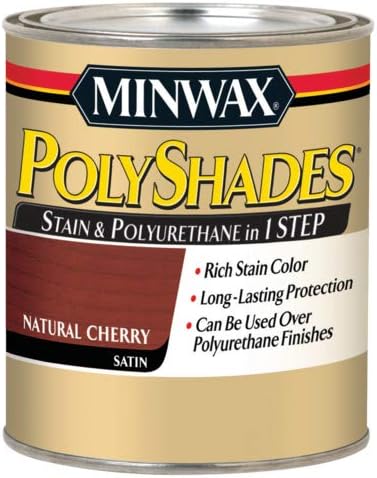 Half-Pint Minwax PolyShades Wood Stain and Polyurethane Finish in Natural Cherry Satin Finish