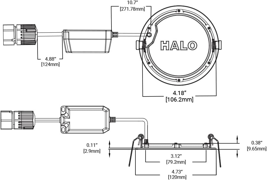 HALO Quicklink 4 Inch Canless Ultra-Thin LED Wafer Light 6 Pack - Ceiling/Shower - 605 Lumens - 5 Color Temperatures - 0-10V Dimming