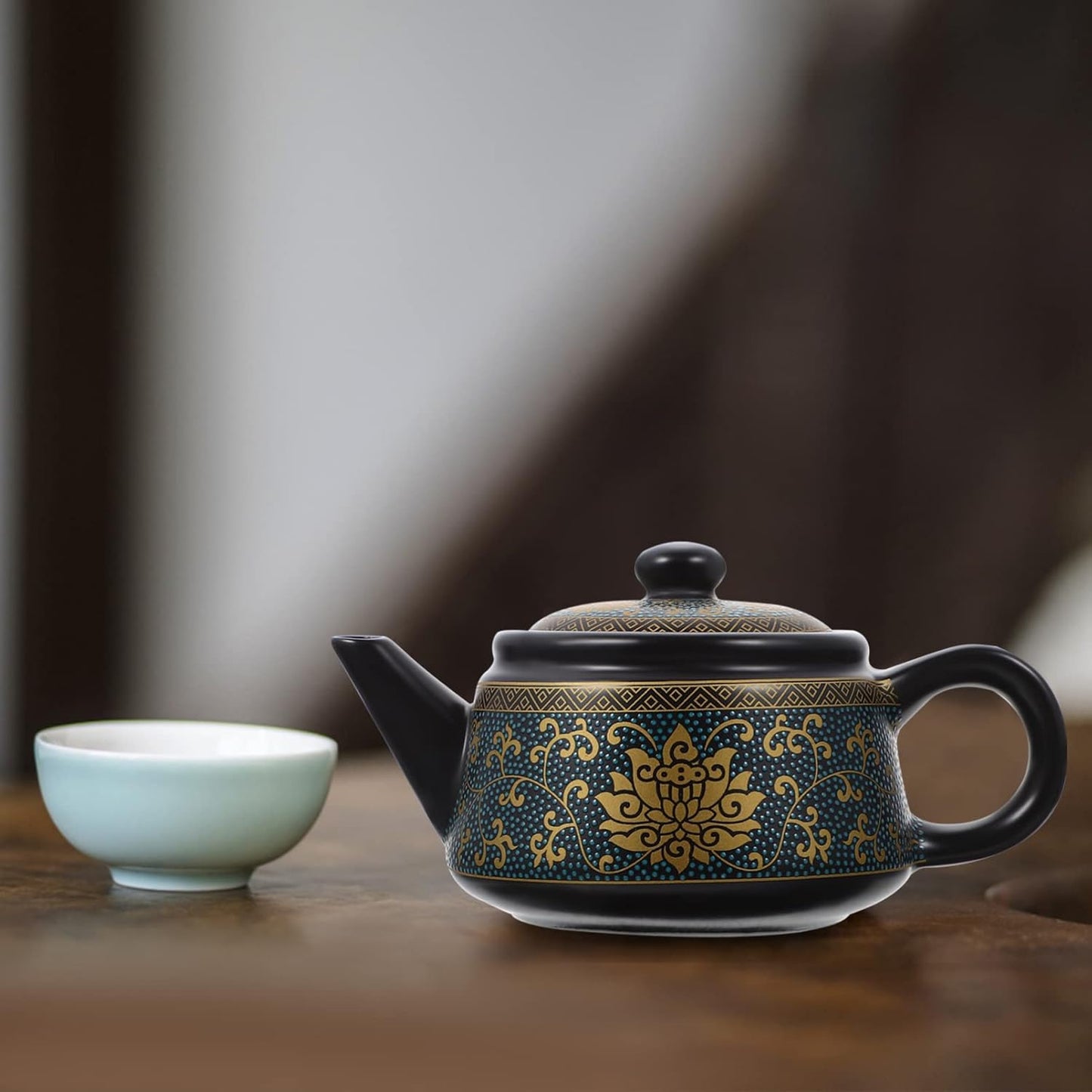 Handheld Ceramic Tea Kettle with Exquisite Decor - ULTNICE Tea Maker Pot for Hot Tea