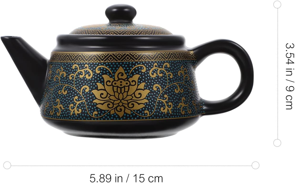 Handheld Ceramic Tea Kettle with Exquisite Decor - ULTNICE Tea Maker Pot for Hot Tea