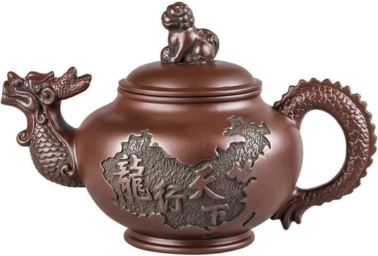 Handmade 480ml Yixing Purple Clay Teapot for Tea Ceremony - Kettle Accessories and Drinkware