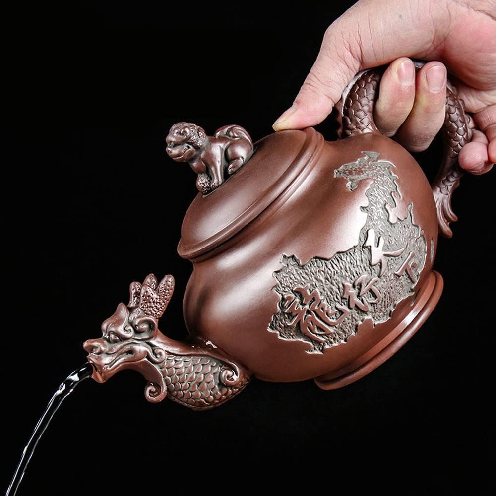Handmade 480ml Yixing Purple Clay Teapot for Tea Ceremony - Kettle Accessories and Drinkware