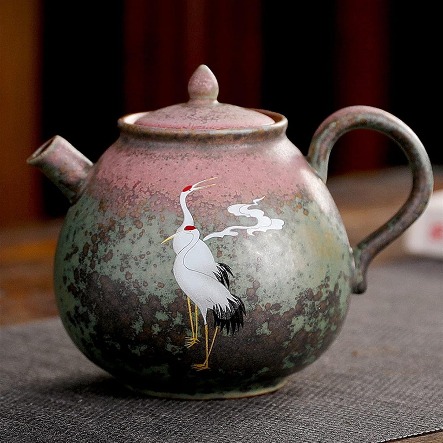 Handmade Chinese Porcelain Tea Set with Oolong Tea Pot - CAOMIAN Change Ceramics Tea Kettle (Color: A)
