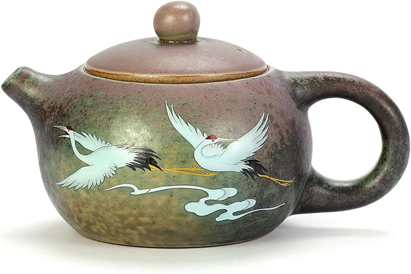 Handmade Chinese Porcelain Tea Set with Oolong Tea Pot - CAOMIAN Change Ceramics Tea Kettle (Color: A)