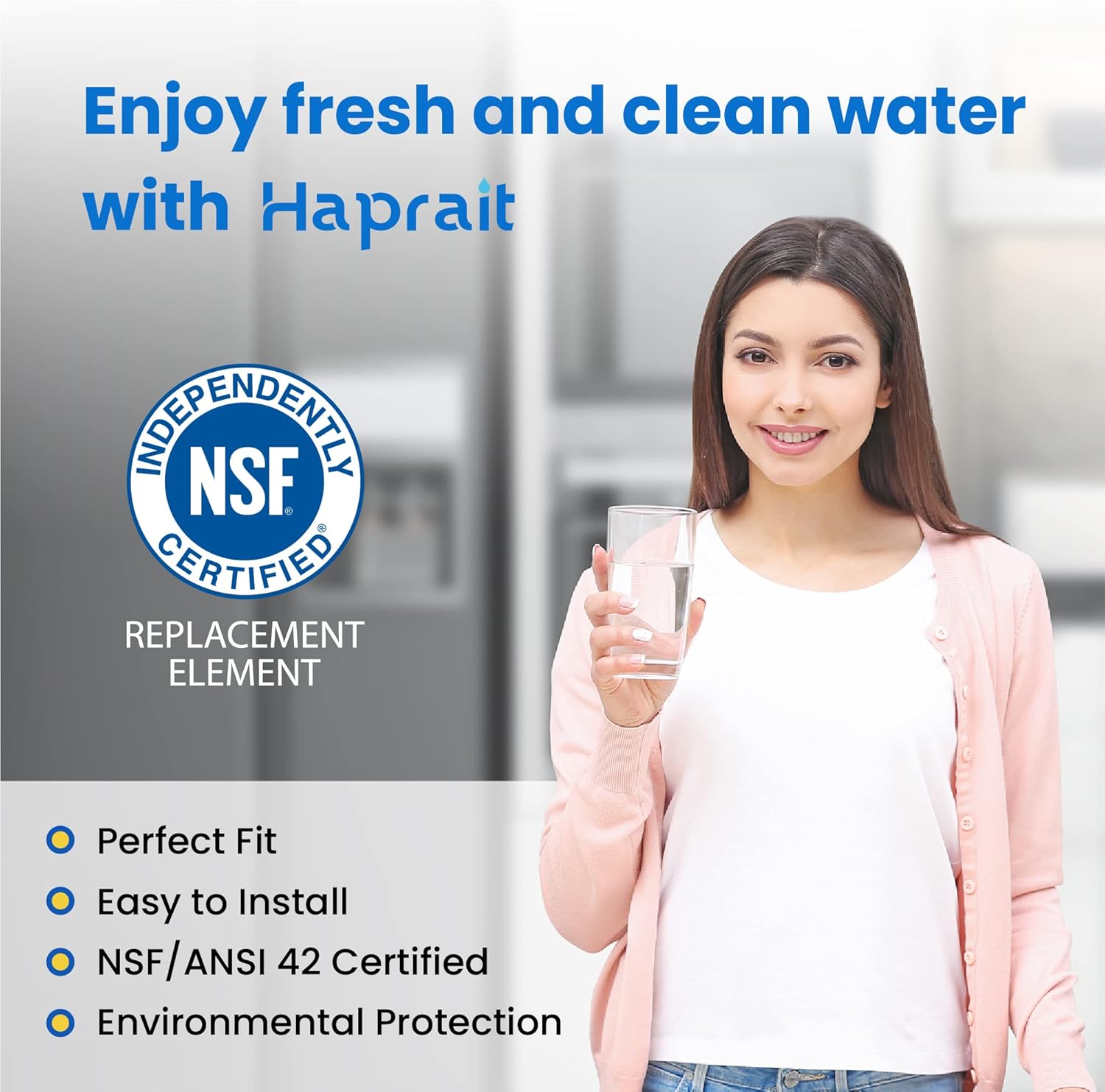 Haprait HP005 Water and Ice Filter Replacement for Frigidaire ULTRAWF and Kenmore 9999 - 11 Inches