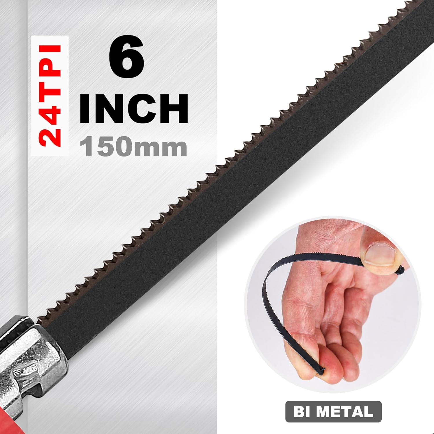 HAUTMEC 6" Mini Hacksaw Set with Miter Box, Bi-Metal Blade, and Adjustable Cutting Angles - Professional Tool for Metal, Crafts, Wood, Plastic