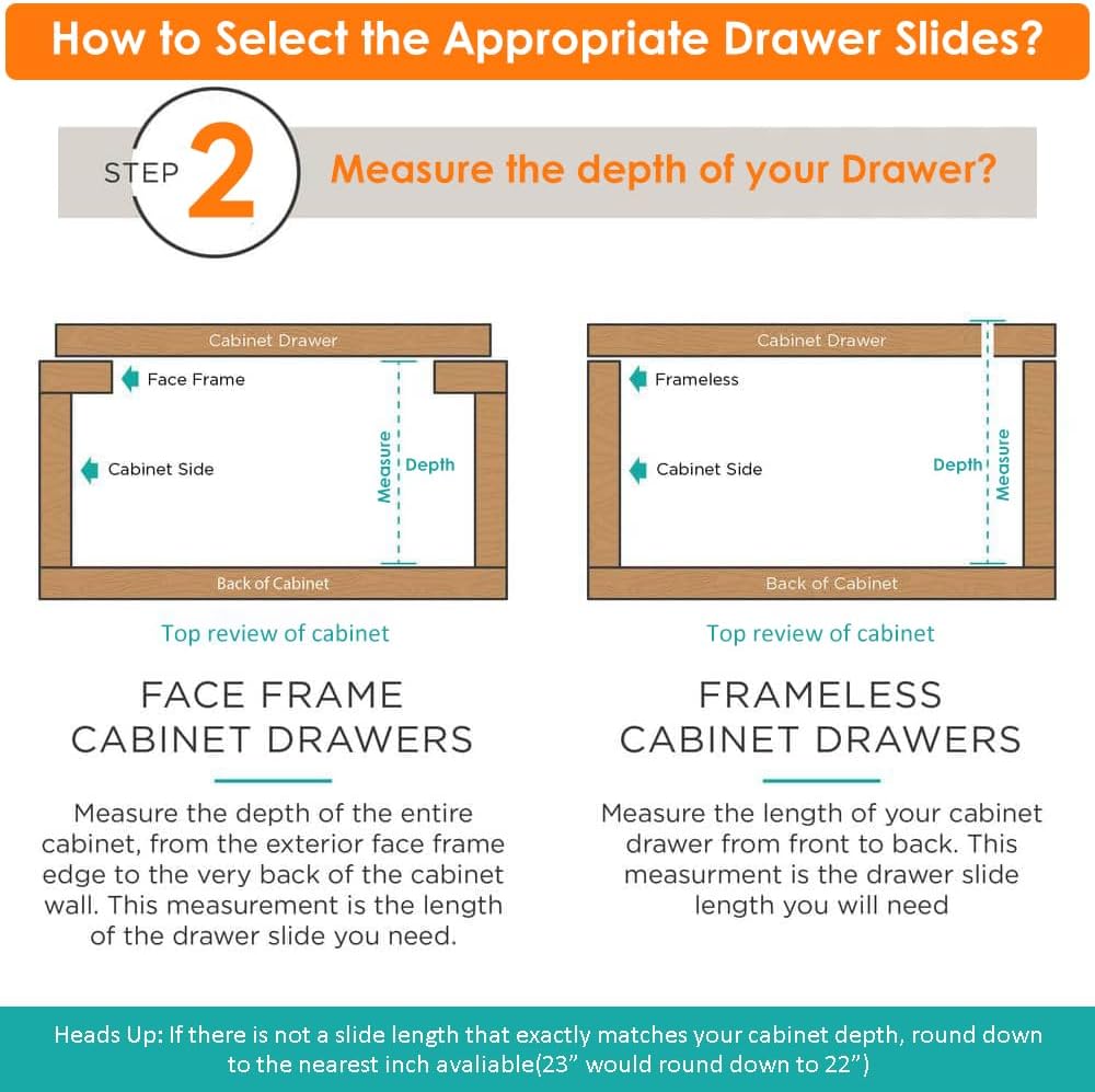 HBL Soft Close Drawer Slides 14 inch - Heavy Duty Replacement, Full Extension Ball Bearing, 200 LB Capacity, Cold-Rolled Steel, Rust-Resistant