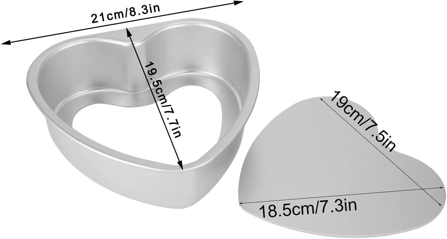 Heart Shaped Cake Pan with Removable Bottom - Aluminium Alloy Cheesecake Tray for DIY Baking