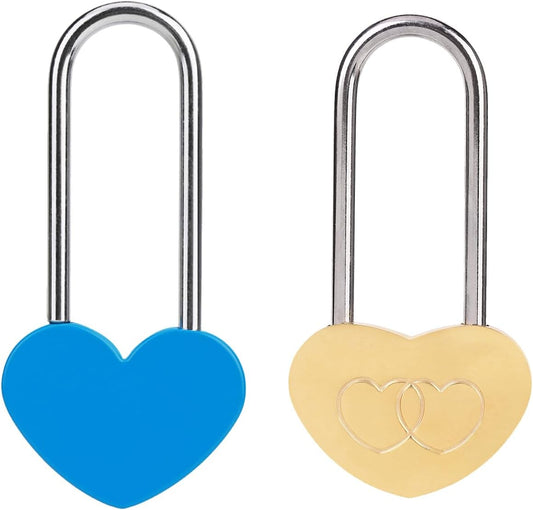 Heart Shaped Love Lock for Lovers - Perfect for Wedding, Anniversary, Valentine's Day, and Travel