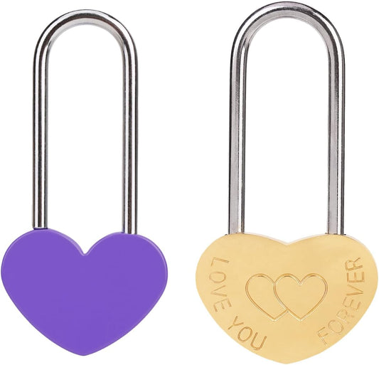 Heart-shaped Love Lock Padlock for Lovers - Ideal for Weddings, Anniversaries, and Valentine's Day Gifts