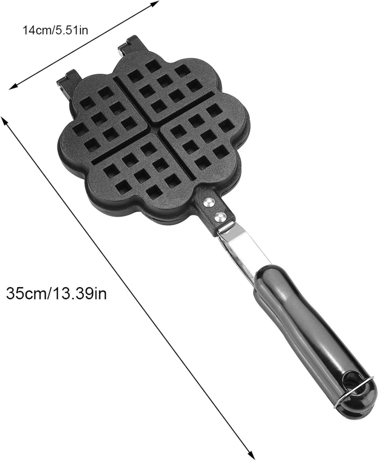 Heart Shaped Tomotato Waffle Maker Pan for Household and Restaurant Use - Non-Stick Mold Press Plate Baking Tool