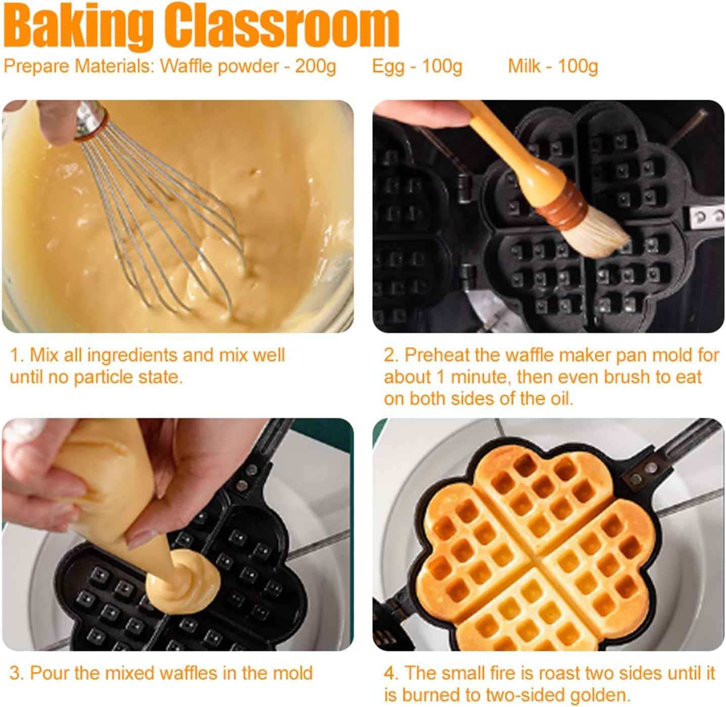 Heart Shaped Tomotato Waffle Maker Pan for Household and Restaurant Use - Non-Stick Mold Press Plate Baking Tool