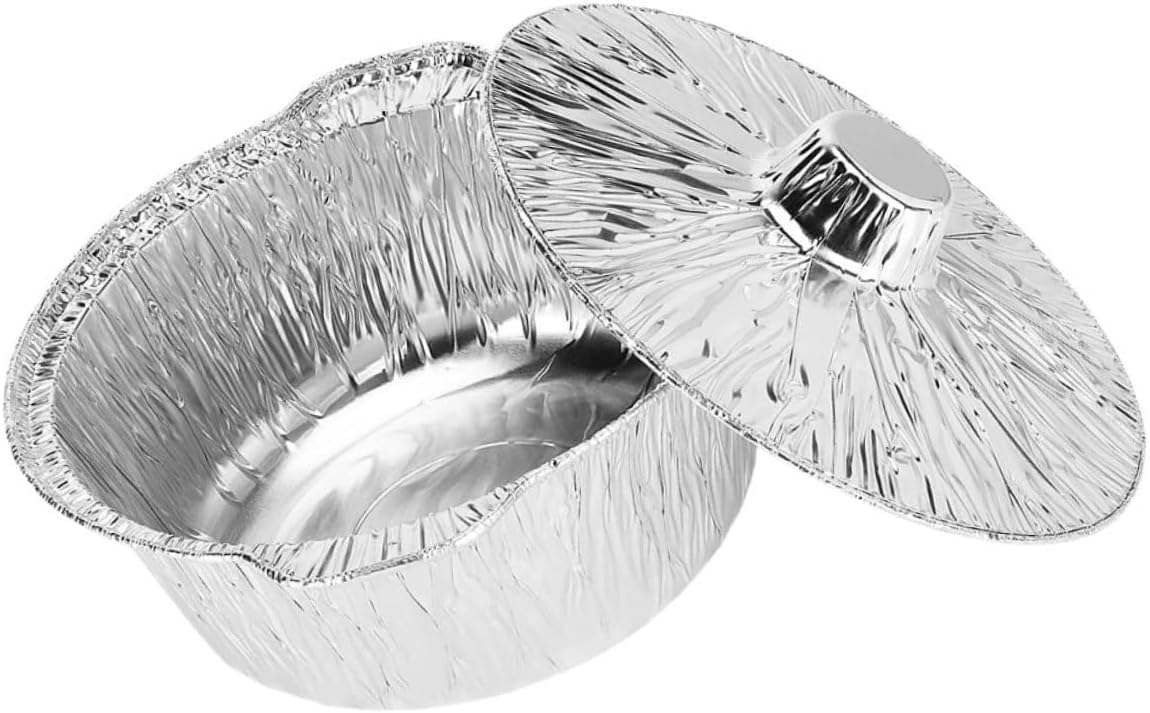 Heat-Resistant Baking Pot Oven Liner Foil Pans Set with Collapsible Bowls for Camping & Steaming