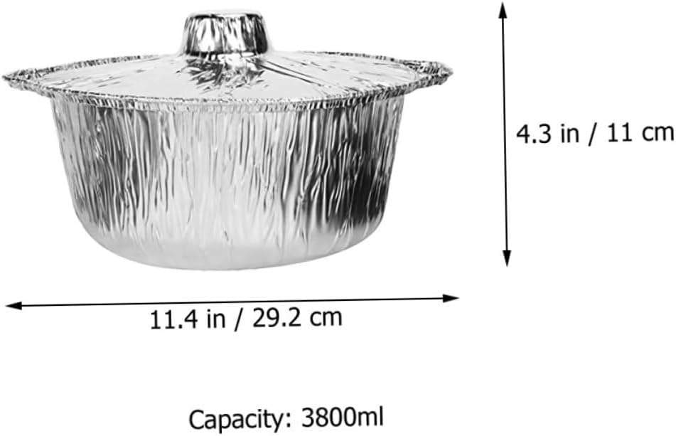 Heat-Resistant Baking Pot Oven Liner Foil Pans Set with Collapsible Bowls for Camping & Steaming