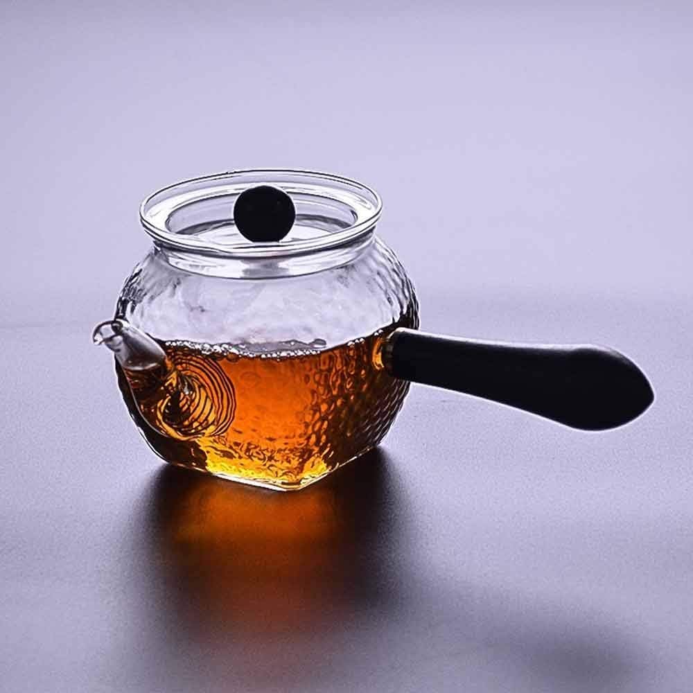 Heat-Resistant Glass Kettle Teapot Set for Flower Tea - 210ml Capacity