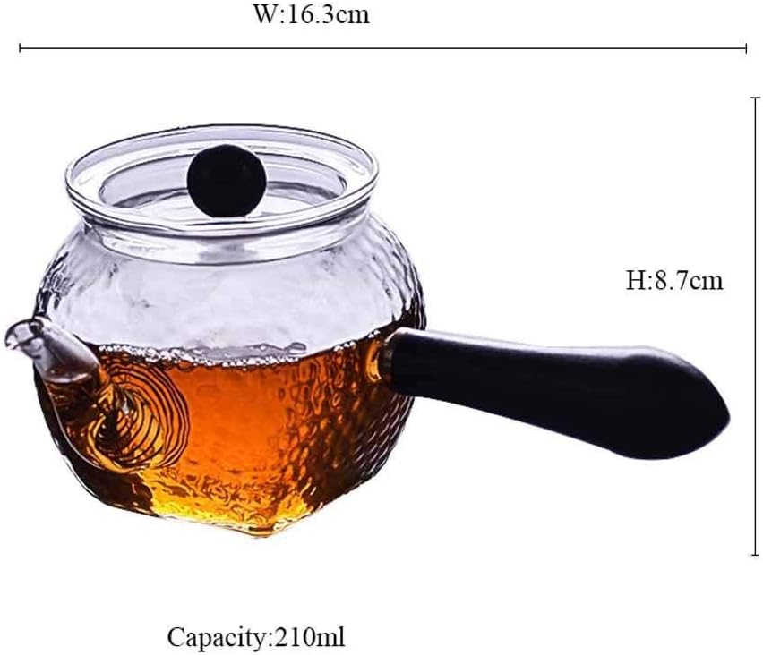 Heat-Resistant Glass Kettle Teapot Set for Flower Tea - 210ml Capacity
