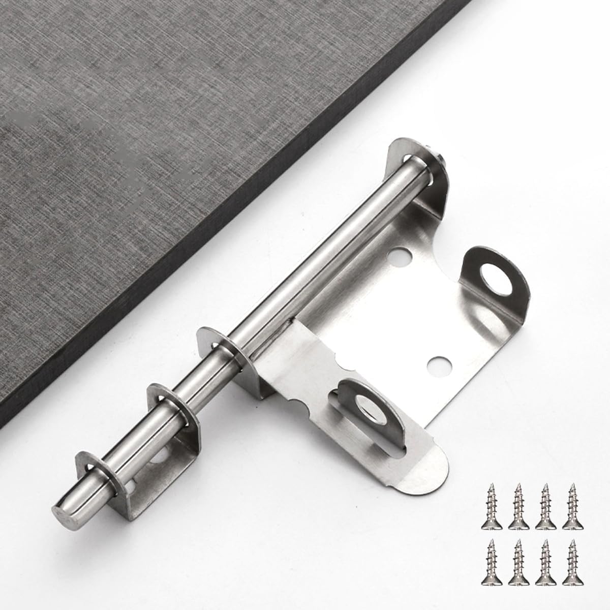 Heavy Duty 2 Inch Sliding Gate Latch with Padlock Hole - Thickened Barrel Bolts for Safety Interior Doors (6 inch)