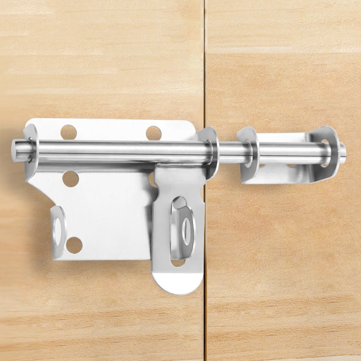 Heavy Duty 2 Inch Sliding Gate Latch with Padlock Hole - Thickened Barrel Bolts for Safety Interior Doors (6 inch)