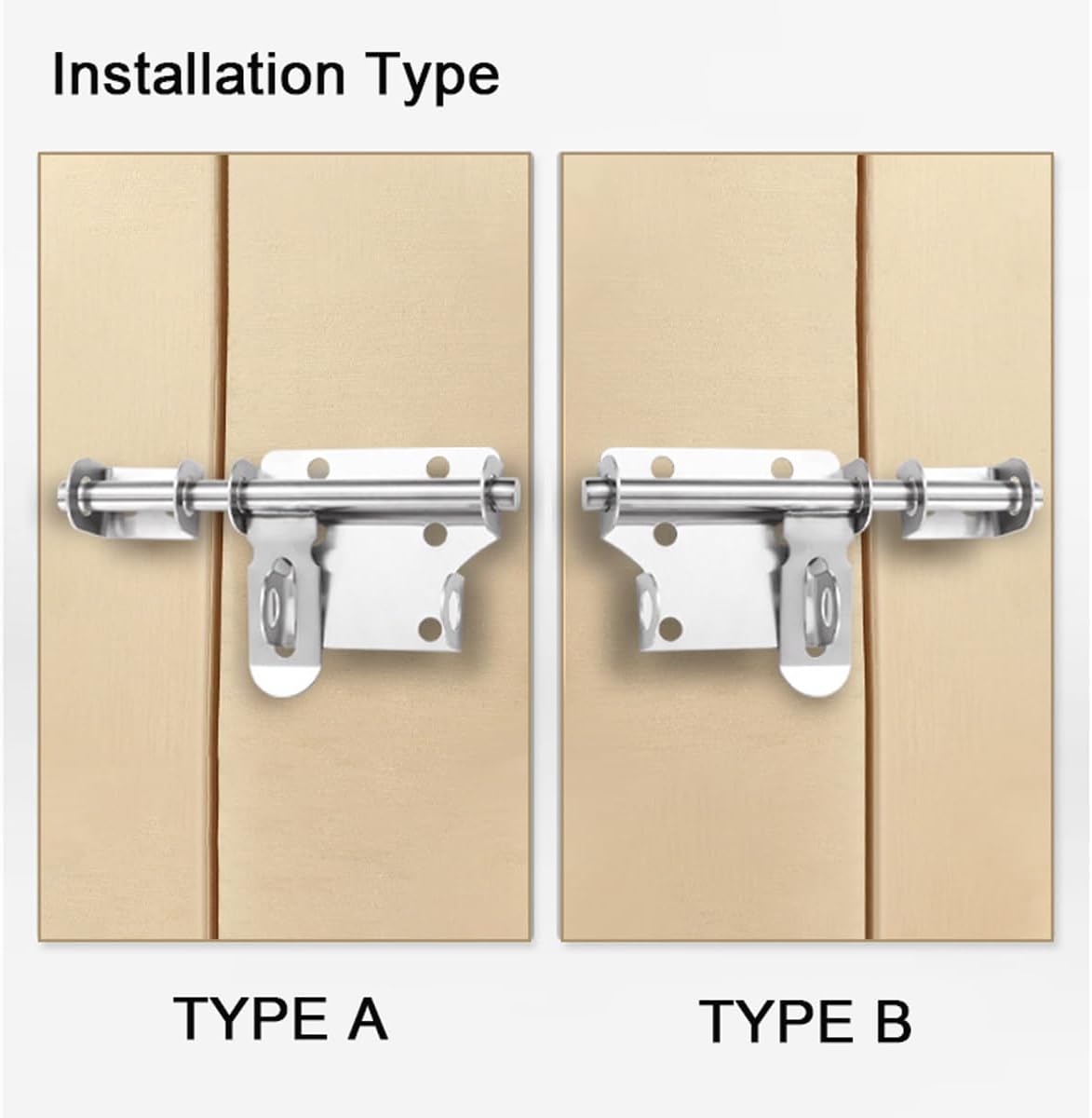 Heavy Duty 2 Inch Sliding Gate Latch with Padlock Hole - Thickened Barrel Bolts for Safety Interior Doors (6 inch)
