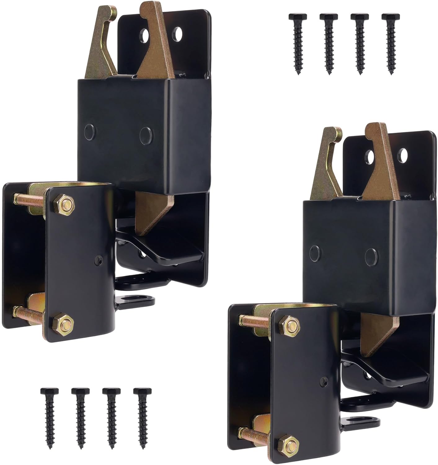 Heavy Duty 2 Way Farm Gate Latch - Set of 2, Fence Gate Latch for Metal Gates with Screws and Instructions - Ideal for Livestock, Cattle, Horse Corrals, and Ranches - WildKart