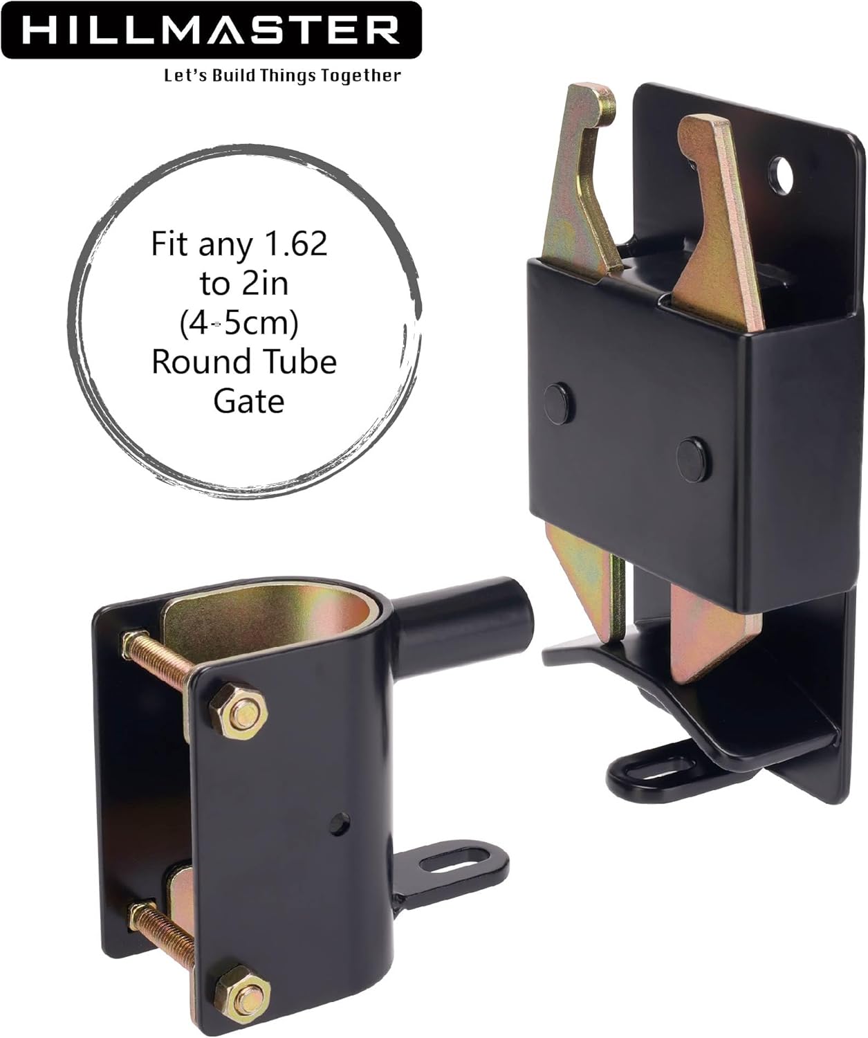 Heavy Duty 2 Way Farm Gate Latch - Set of 2, Fence Gate Latch for Metal Gates with Screws and Instructions - Ideal for Livestock, Cattle, Horse Corrals, and Ranches - WildKart