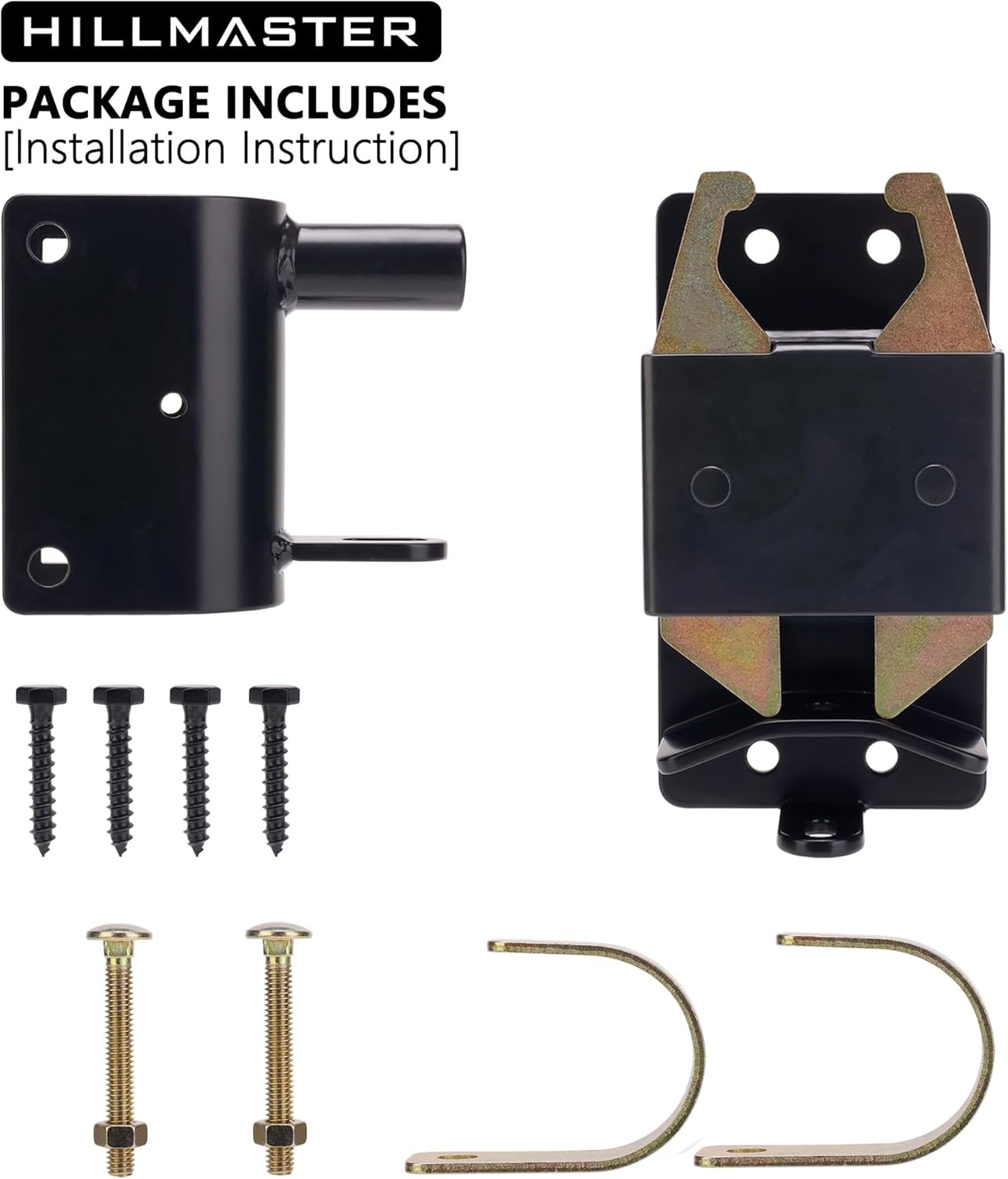Heavy Duty 2 Way Farm Gate Latch - Set of 2, Fence Gate Latch for Metal Gates with Screws and Instructions - Ideal for Livestock, Cattle, Horse Corrals, and Ranches - WildKart