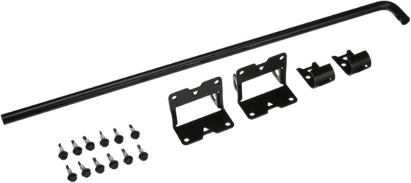 Heavy Duty 24" Stainless Steel Cane Bolt with Padlock Lockable Drop Rod, 5/8" Diameter - Black