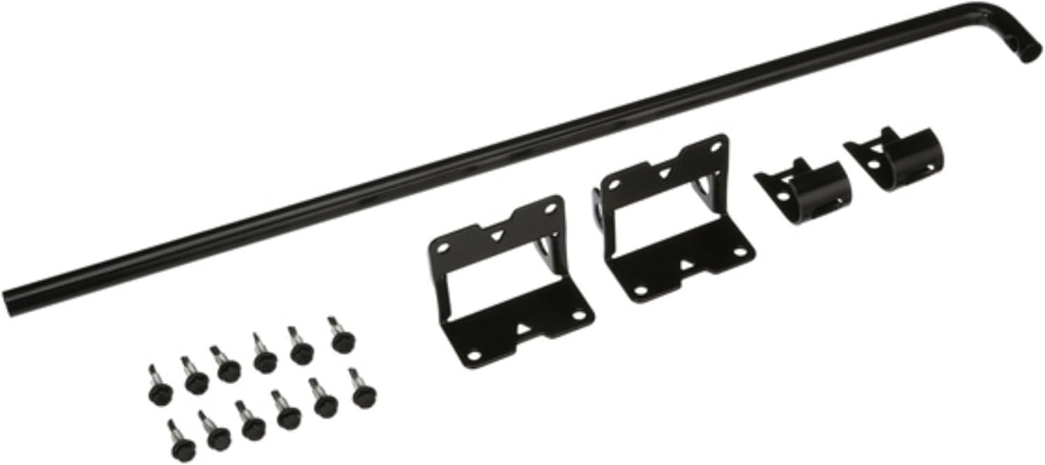 Heavy Duty 24" Stainless Steel Cane Bolt with Padlock Lockable Drop Rod, 5/8" Diameter - Black