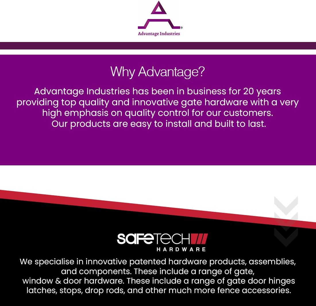 Heavy Duty 24" Stainless Steel Cane Bolt with Padlock Lockable Drop Rod, 5/8" Diameter - Black