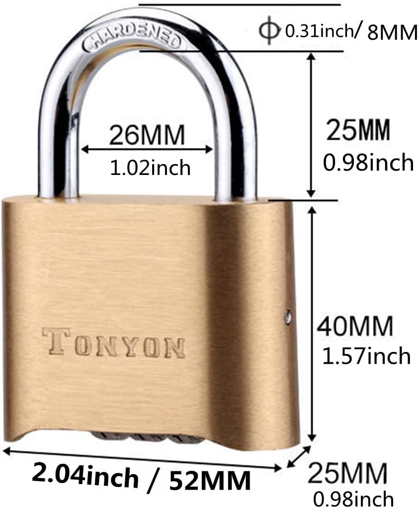 Heavy Duty 4 Digit Outdoor Combination Lock with 10,000 Combinations - Waterproof Padlock for Sheds, Fence, Gym, Gate