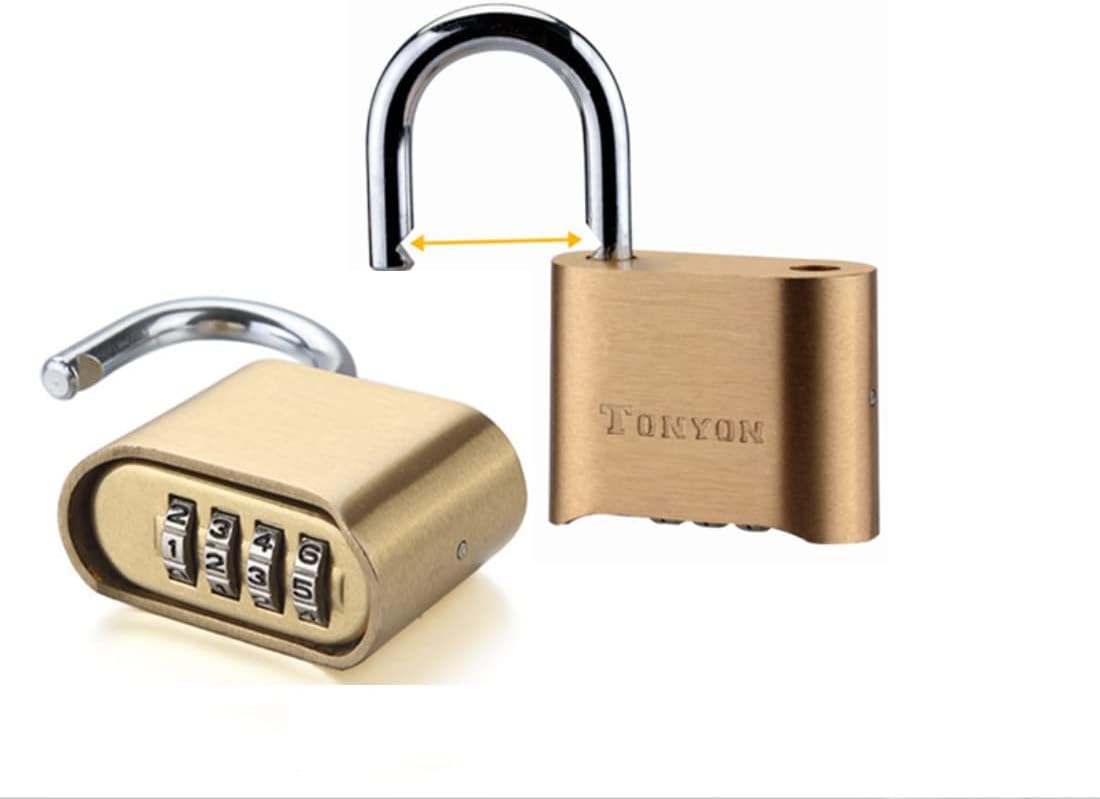 Heavy Duty 4 Digit Outdoor Combination Lock with 10,000 Combinations - Waterproof Padlock for Sheds, Fence, Gym, Gate