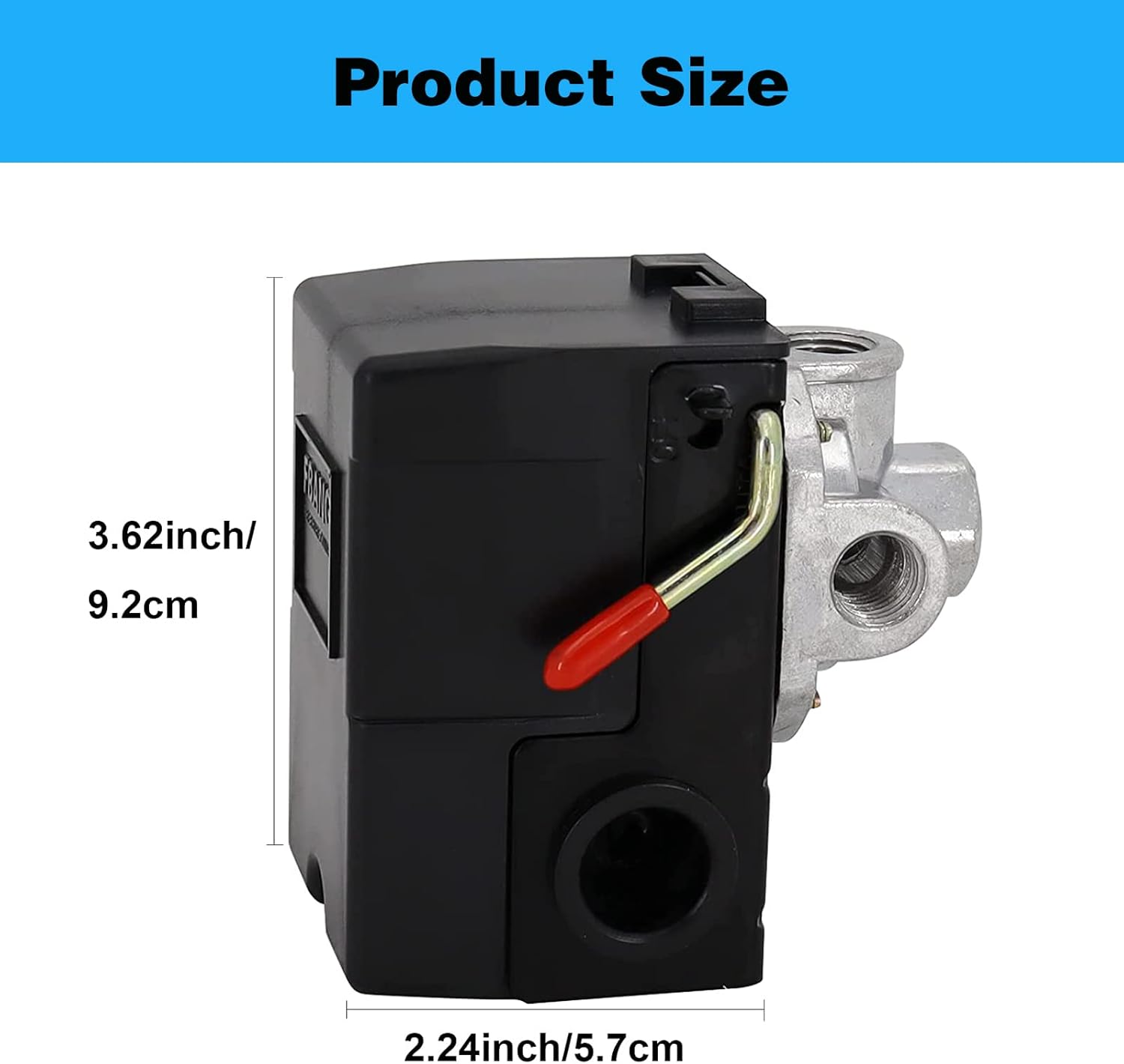 Heavy Duty 4 Port Air Compressor Pressure Switch 135-175 psi - 26 Amp, Durable