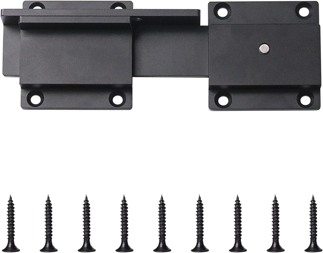 Heavy Duty 4mm Aluminum Flip Gate Latch Lock with Padlock Hole for Outdoor Doors, Gates, Fences, Barns, Garages & Yards