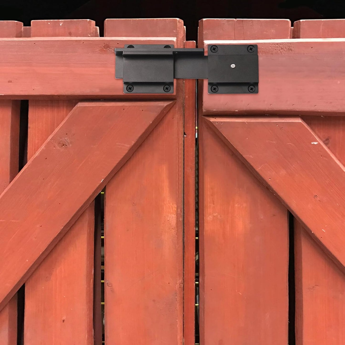 Heavy Duty 4mm Aluminum Flip Gate Latch Lock with Padlock Hole for Outdoor Doors, Gates, Fences, Barns, Garages & Yards