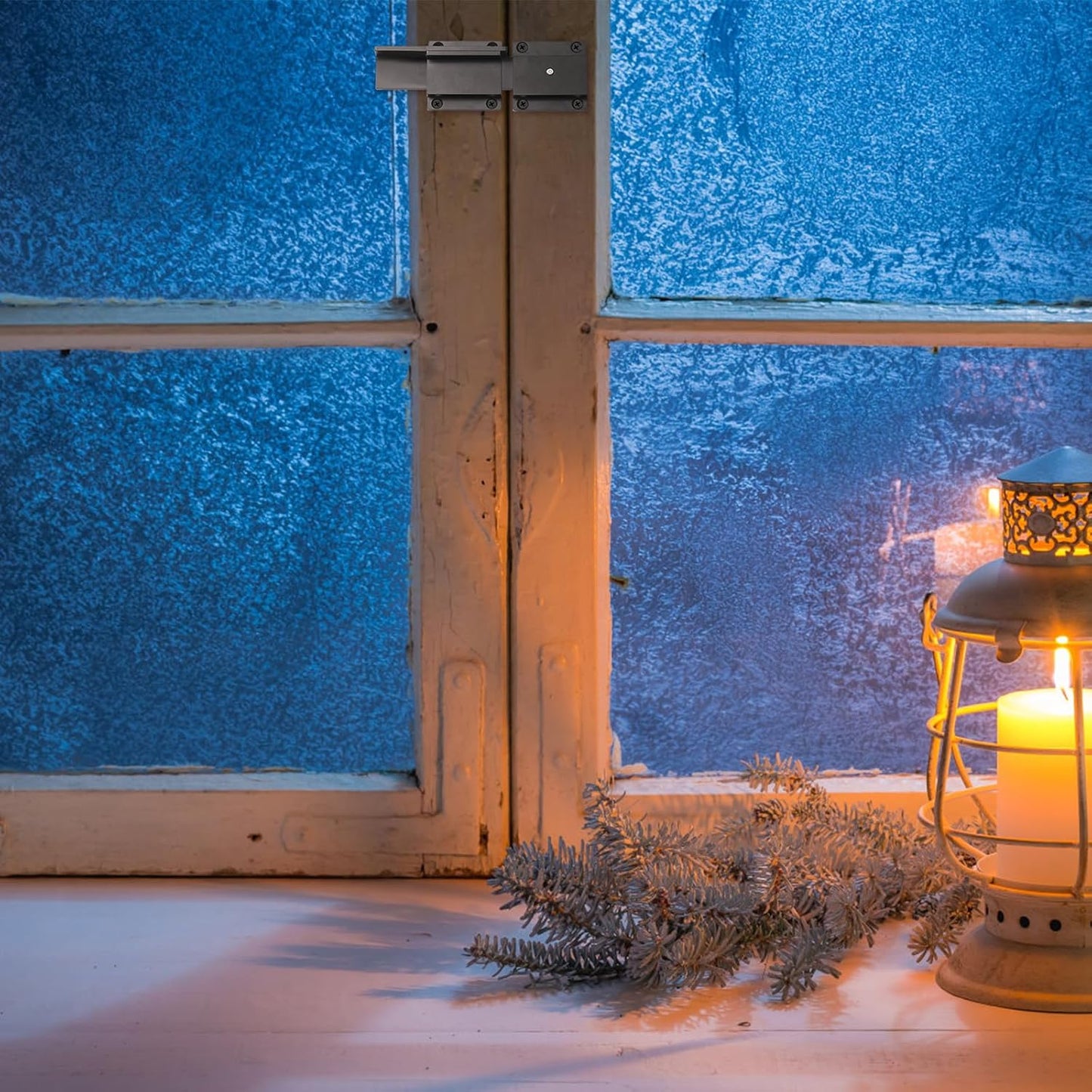 Heavy Duty 4mm Aluminum Flip Gate Latch Lock with Padlock Hole for Outdoor Doors, Gates, Fences, Barns, Garages & Yards