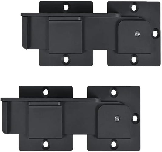 Heavy Duty 7.5" Flip Gate Latch Lock with Padlock Hole - Set of 2 - Adjustable Aluminum Alloy Door Latch for Sliding/Swing Open Doors - Ideal for Outdoor Gates, Fences, Barns, Sheds, Garages, Yards