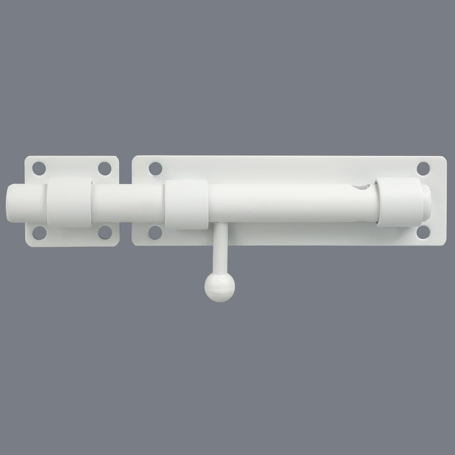 Heavy Duty 8-inch White Stainless Steel Slide Bolt Latch for Fences, Barn Doors, and Interior/Exterior Use - WildKart