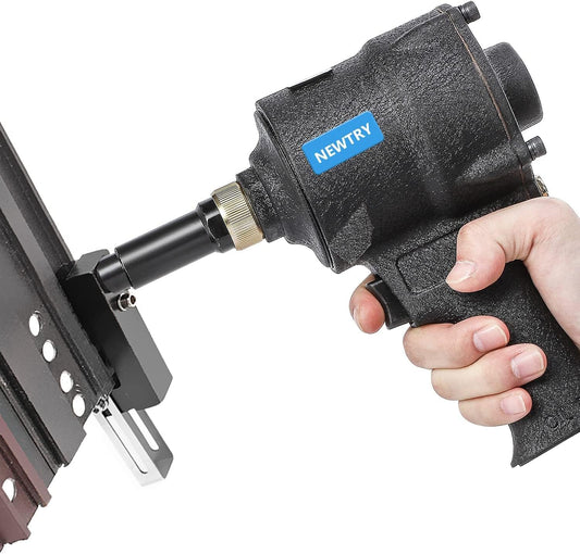 Heavy Duty 8mm Pneumatic Metal Hole Punch Tool for Doors, Windows, and Sheet Metal - Industrial Flange Opener for Home, Office, Factory