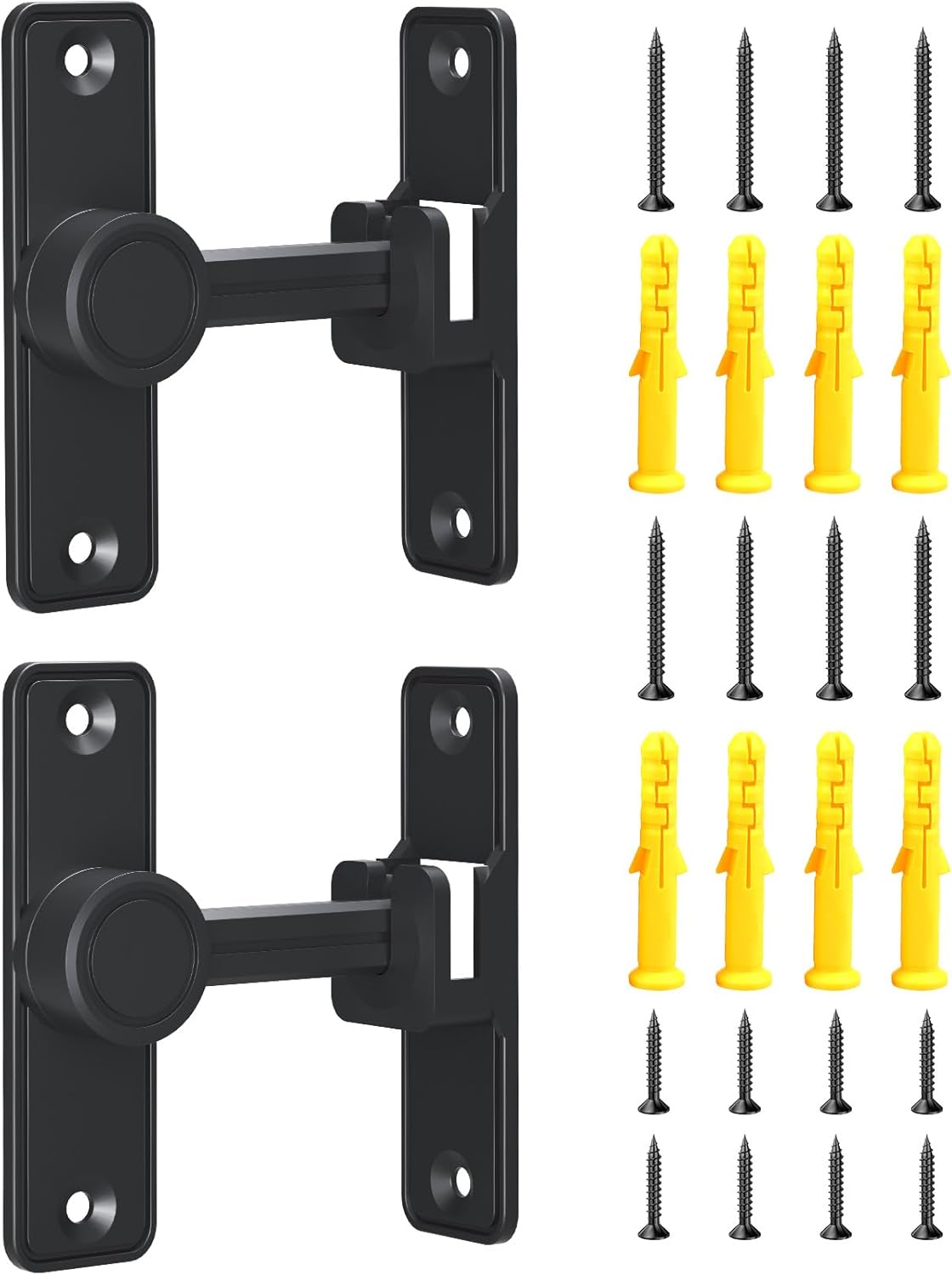 Heavy Duty 90 & 180 Degree Barn Door Lock Latch for Door, Garden, Bathroom, Garage, Window - XOOL