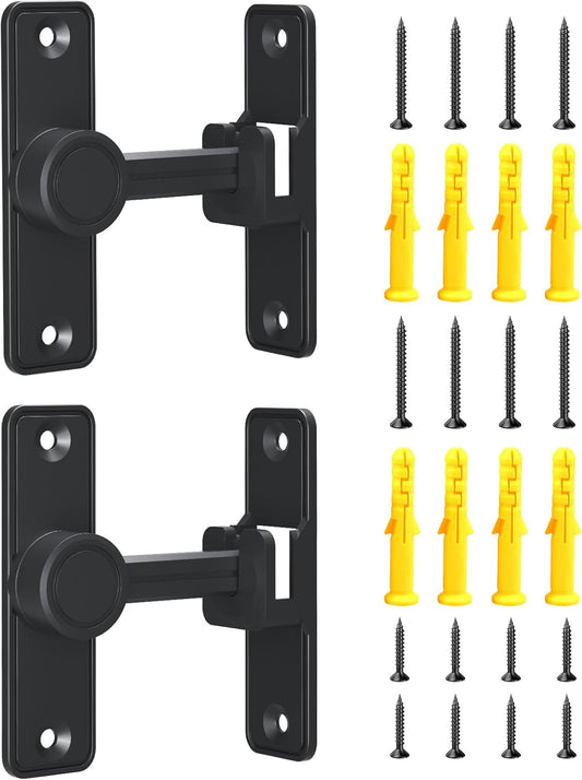 Heavy Duty 90 & 180 Degree Barn Door Lock Latch for Door, Garden, Bathroom, Garage, Window - XOOL
