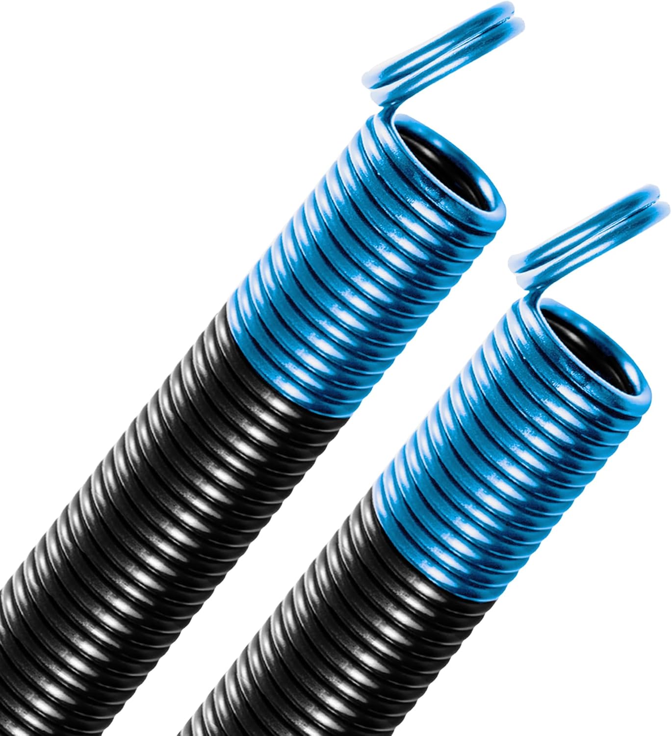 Heavy-Duty 90 lb. Double-Looped Garage Door Extension Spring (2-Pack) - Light Blue | Overhead Garage Door Hardware Repair Springs | 30,000 Cycles for 7' Garage Door