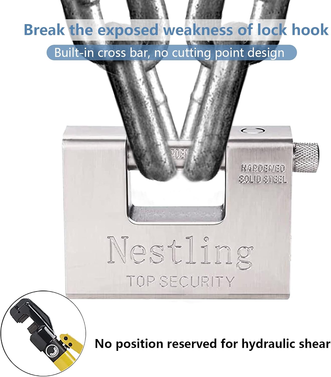 Heavy Duty 94mm D-Shaped Solid Brass Padlock with 5 Keys for High Security - Ideal for Garage, Containers, Shed, Gate, Warehouse - Outdoor Keyed Padlock - WildKart