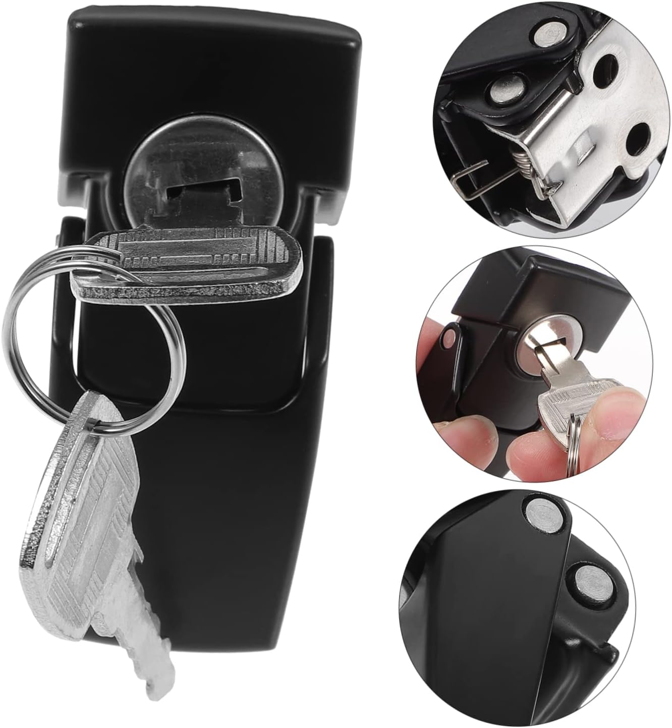 Heavy Duty Aluminum Alloy File Cabinet Lock Set with Keys - Secure Drawer, Showcase, Mailbox - Yardenfun