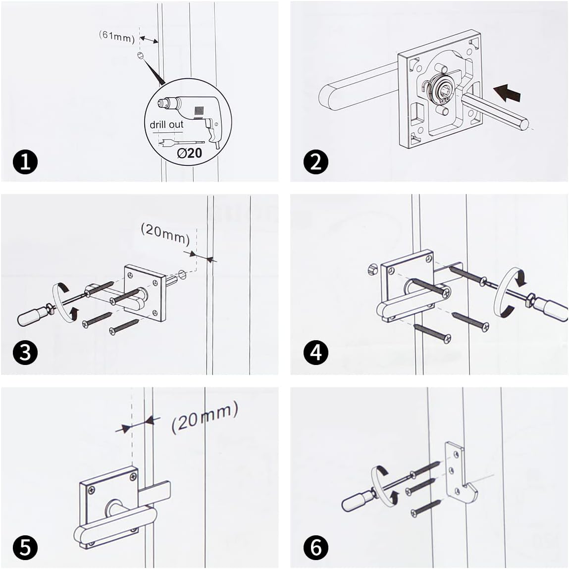 Heavy Duty Aluminum Gate Latch for Wooden Fence - Double Side Swinging Door Hardware in Black Finish by Bdmetals