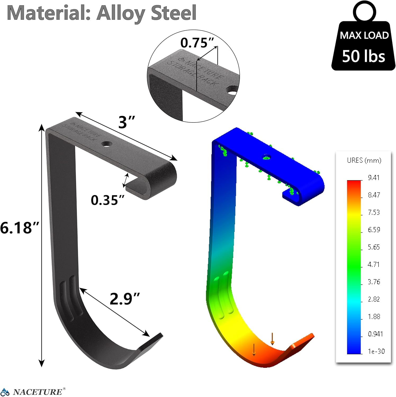 Heavy Duty Bike Hooks for Garage Ceiling Mount Rack - 4X8 Overhead Storage Rack for Hanging Bicycles, Includes Flat Hooks and Wall Hangers (4 Pack)